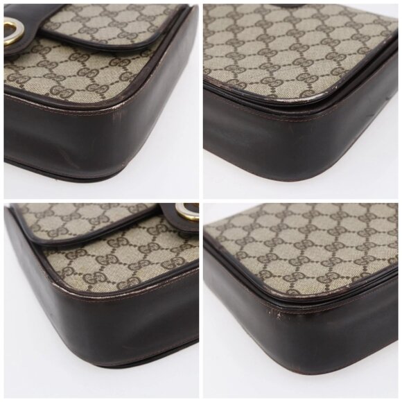 GUCCI GG Supreme Shoulder Bag PVC Beige Gold Auth 152000 - Picture 16 of 16